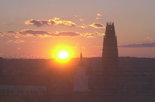 Yale University: Harkness Tower at Sunset