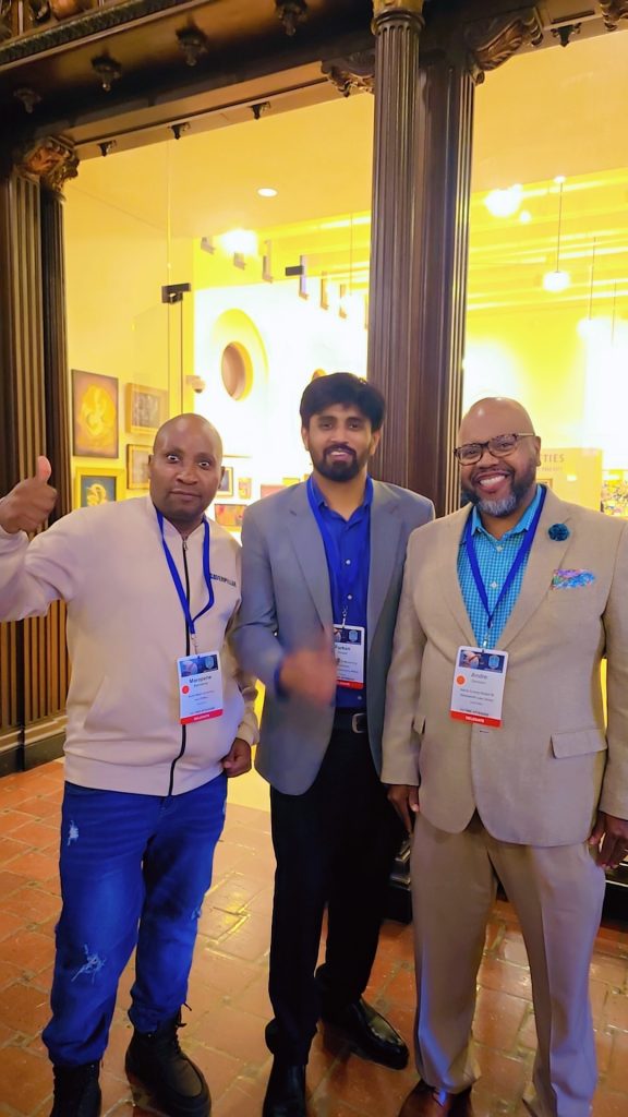 Photograph of Maropene Thomas Ramabina, Furkan Yousaf, and Andre Davison